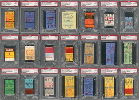 1970-74 Baseball Ticket Stub Collection Featuring Various Milestone Moments- Lot of 44 (PSA)